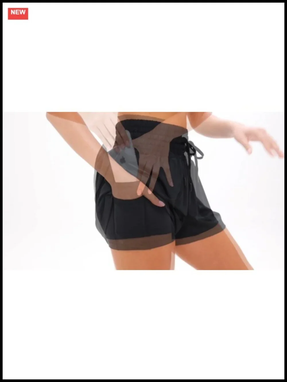 High Waist Athletic Skort with Pockets Flowy Double Layer Running Shorts